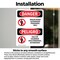 Signmission Boiler Room Bilingual, 3.5 in W x Rectangle, Vinyl Decal OS-2PACK-DS-D-35-VS-1048 - alternate 4